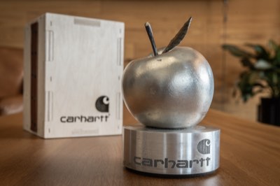 Carhartt Steel Apple award designed by Jimmy Diresta, Friend of Carhartt